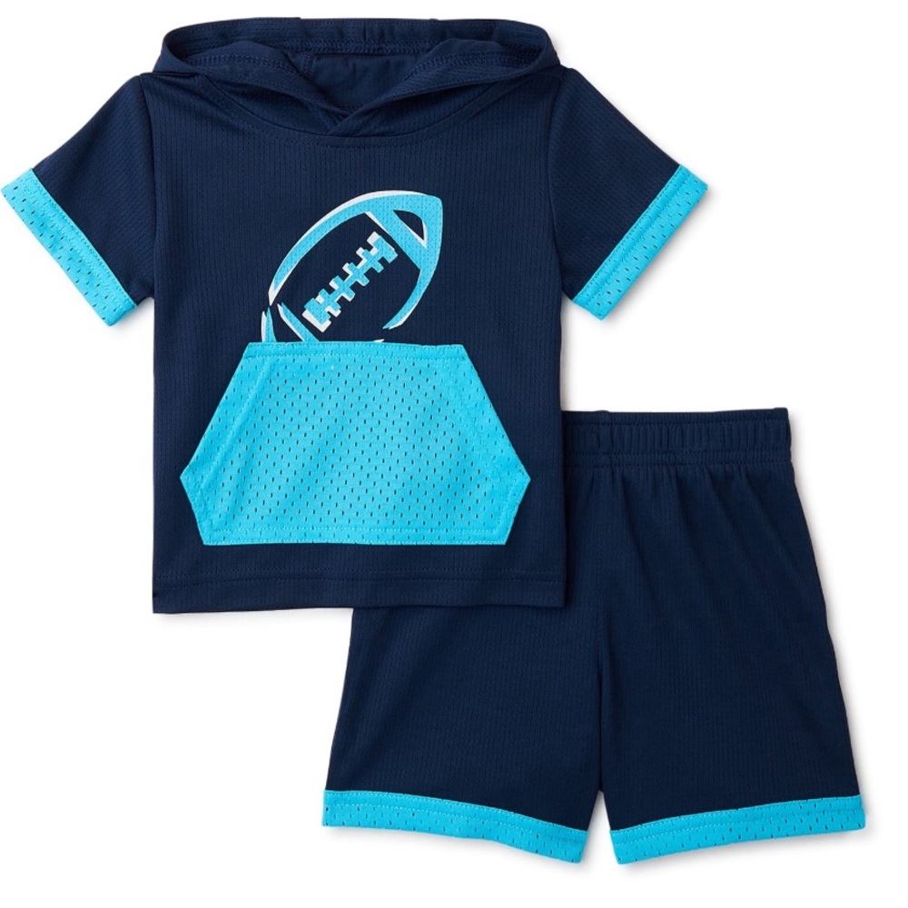 Baby boy 2 pieces outfit size 0-3 M Blue